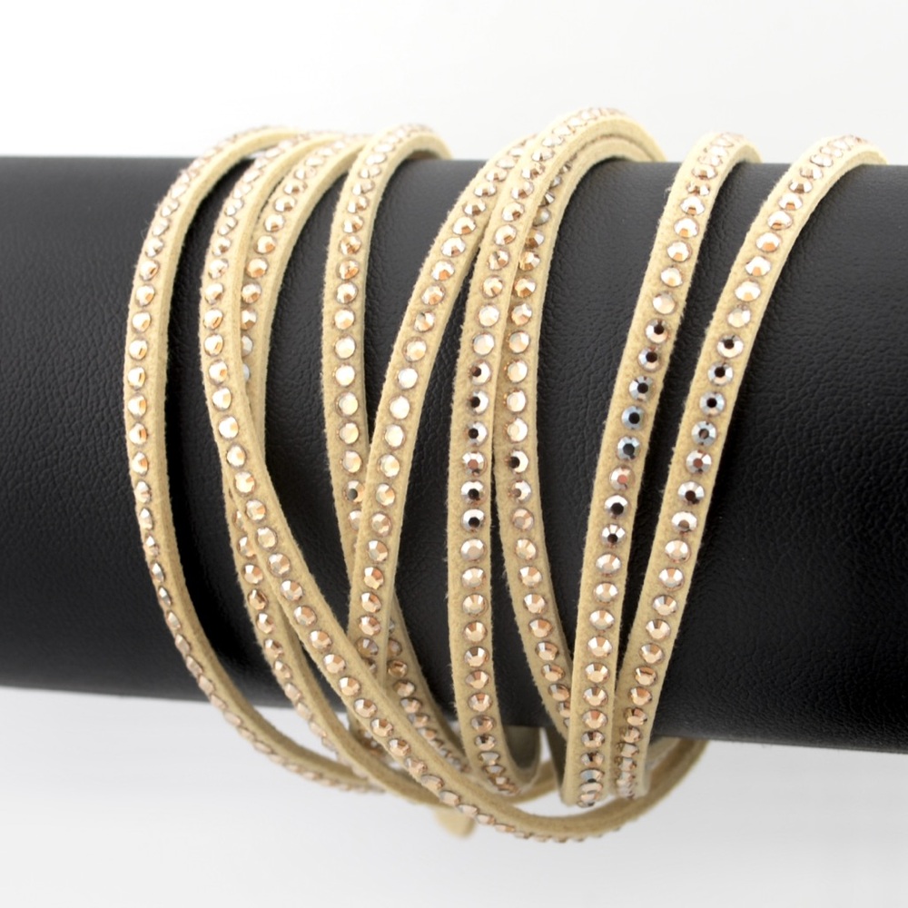 Wrap-Star Bracelet, Golden Touchstone Crystal by Swarovski
